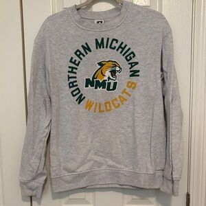 Russell Athletic Gray Northern Michigan Wildcats Crewneck Sweater